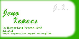 jeno kepecs business card